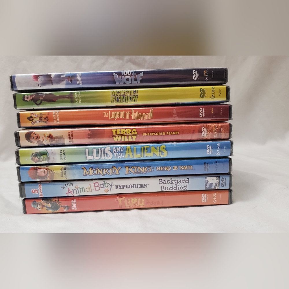 2/$25 Kids' DVD eight movie bundle factory sealed